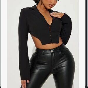 girl boss cropped blazer